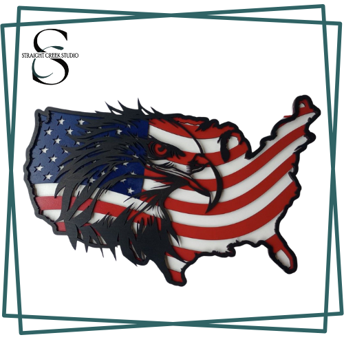 USA, Eagle, Flag Wall Display